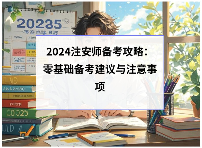 2025注安师备考攻略：零基础备考建议与注意事项